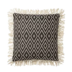 Castorama Coussin Tissé Blooma Denia Noir Et Blanc 45 X 45 Cm