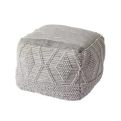 Castorama Pouf Blooma Rural 50 X 50 X 40 Cm Bleu/gris